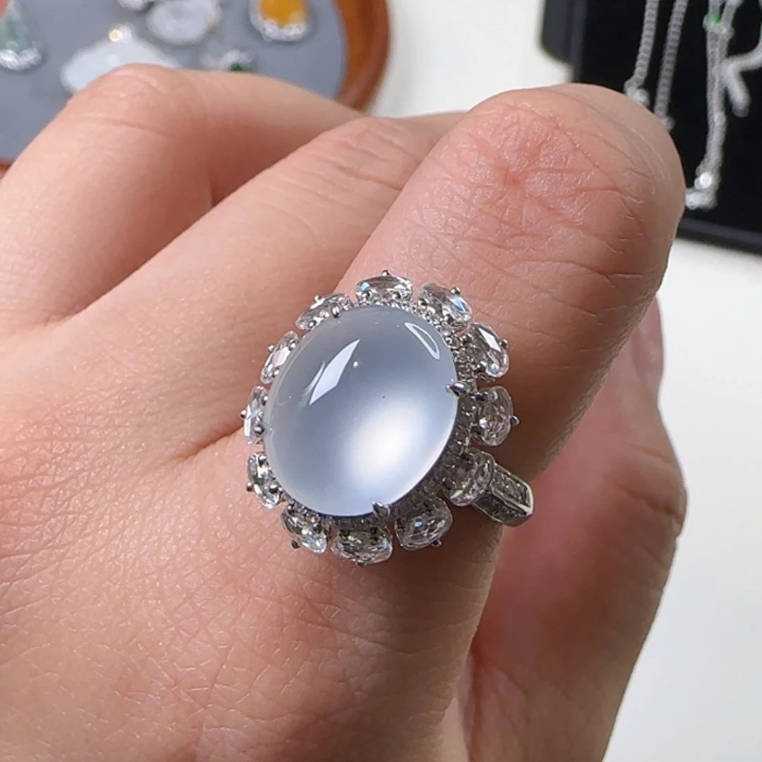 翡翠18K金镶嵌颈饰天然翡翠