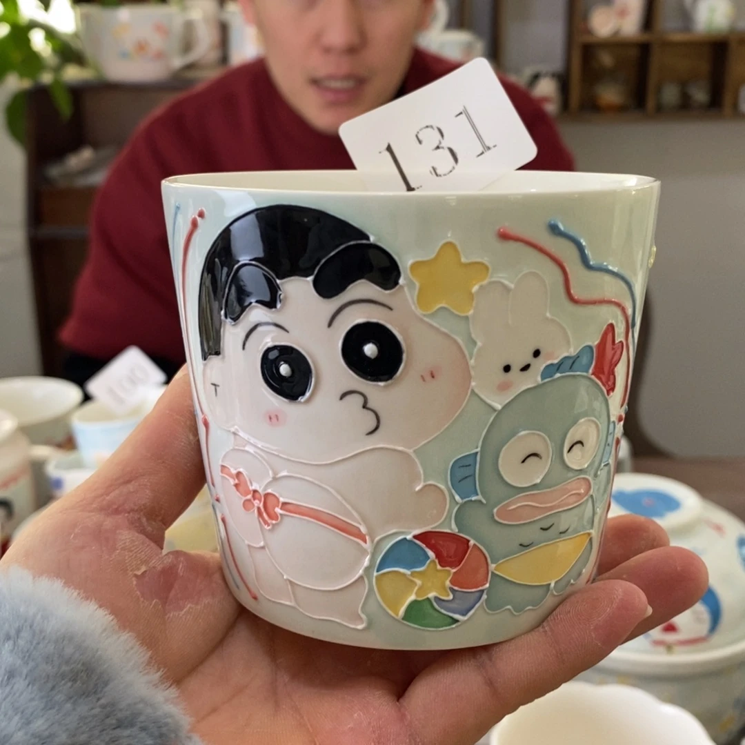 瓷片景德镇釉下彩手绘
