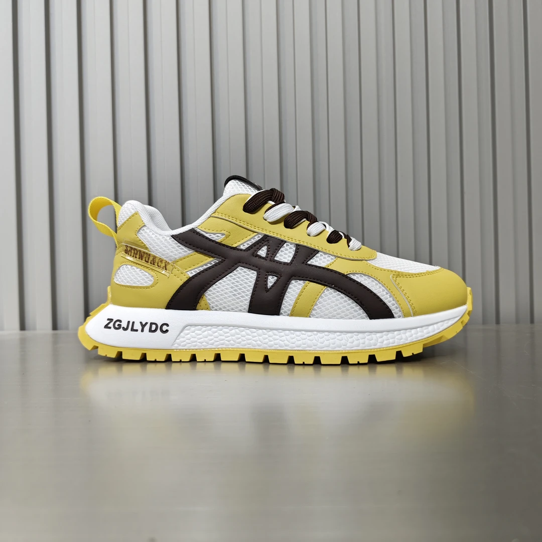 2025夏季新款网面舒适透气时尚开车男鞋潮流系带百搭潮鞋阿甘潮鞋