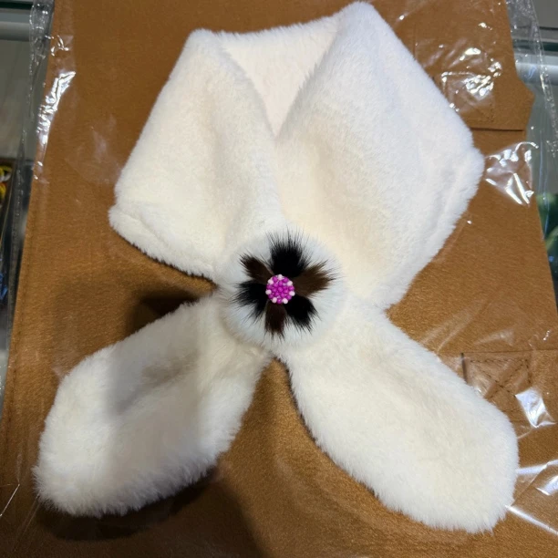 三色太阳花（兔毛➕貂毛）围脖（人造毛）