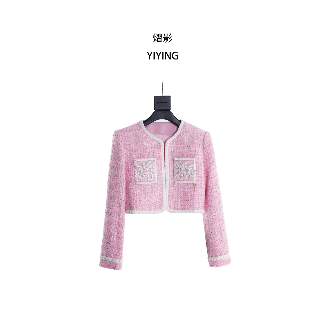 YIYING法式小香风2025富家千金小香风女款秋冬气质上衣高级感