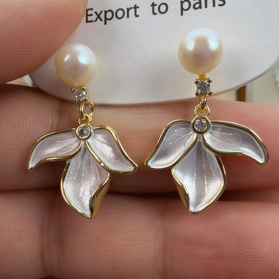 未镶嵌淡水珍珠耳饰