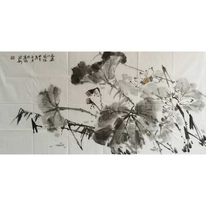 胡老师-荷花画作