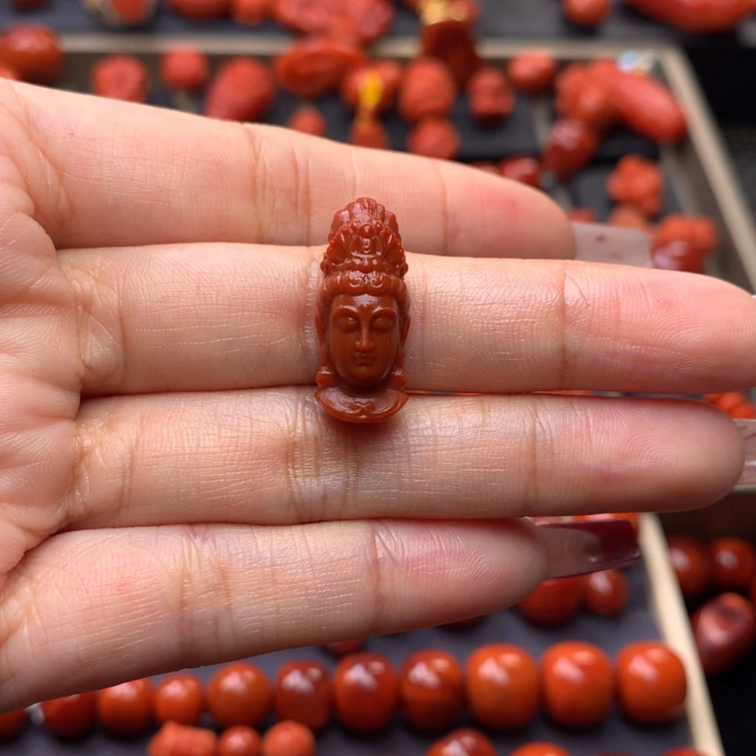 【闪购商品】南红玛瑙观音头9mm➕未镶嵌