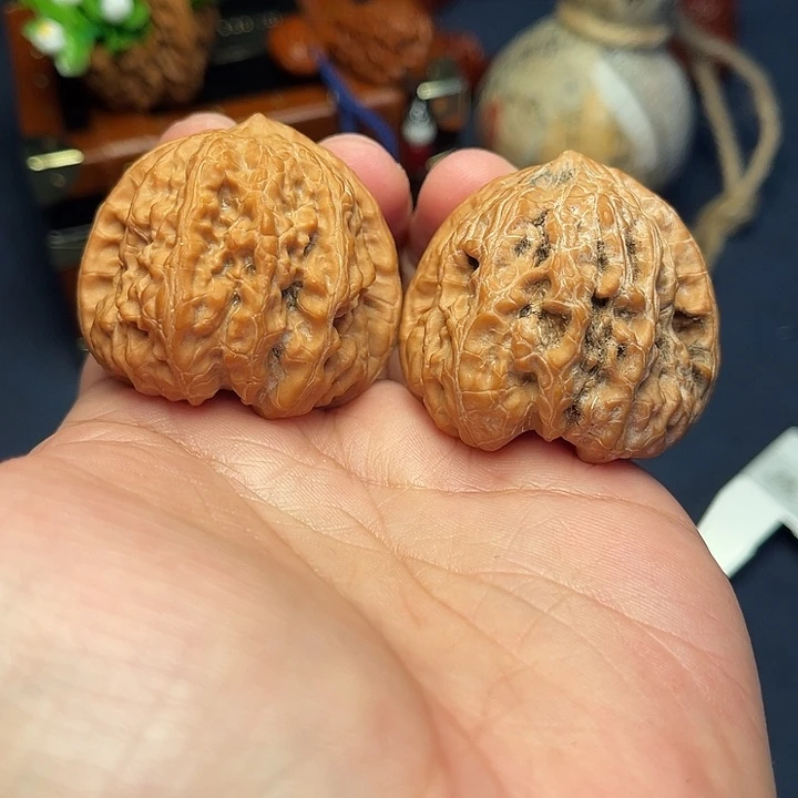 文玩核桃把件41平谷凹底