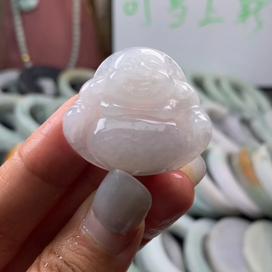 翡翠未镶嵌颈饰佛公
