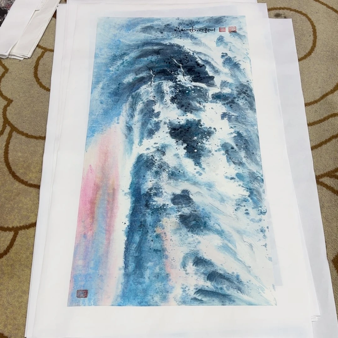 国画国画年启贺老师作品刘