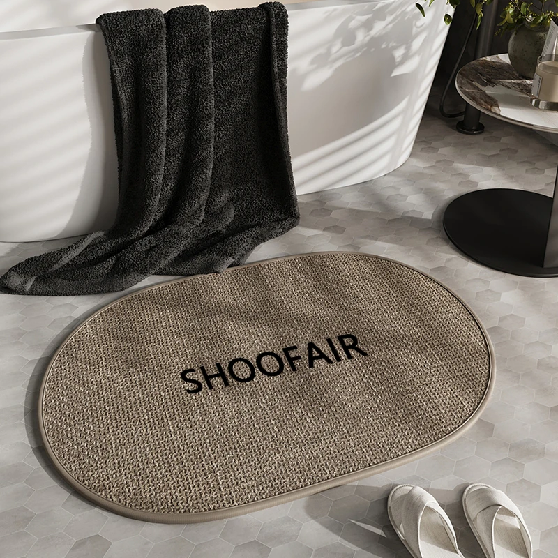 SHOOFAIR编织浴室防滑脚垫地垫简约