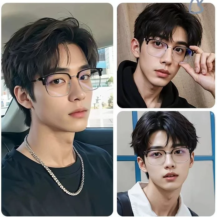 防蓝光辐射时尚复古韩版眼镜防辐射黑框黑色方框平光大框潮流