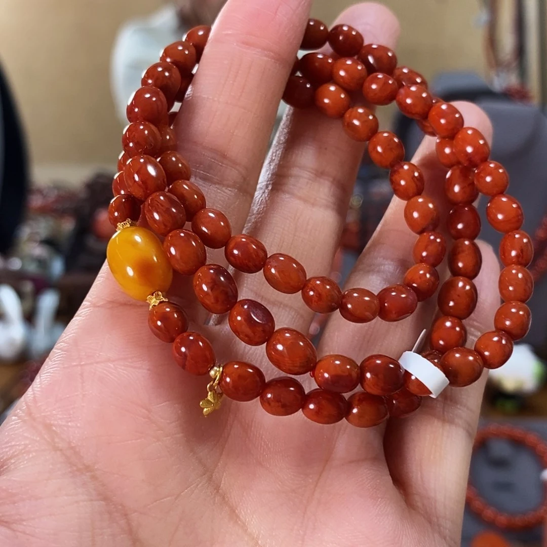 未镶嵌多圈6mm原矿南红玛瑙