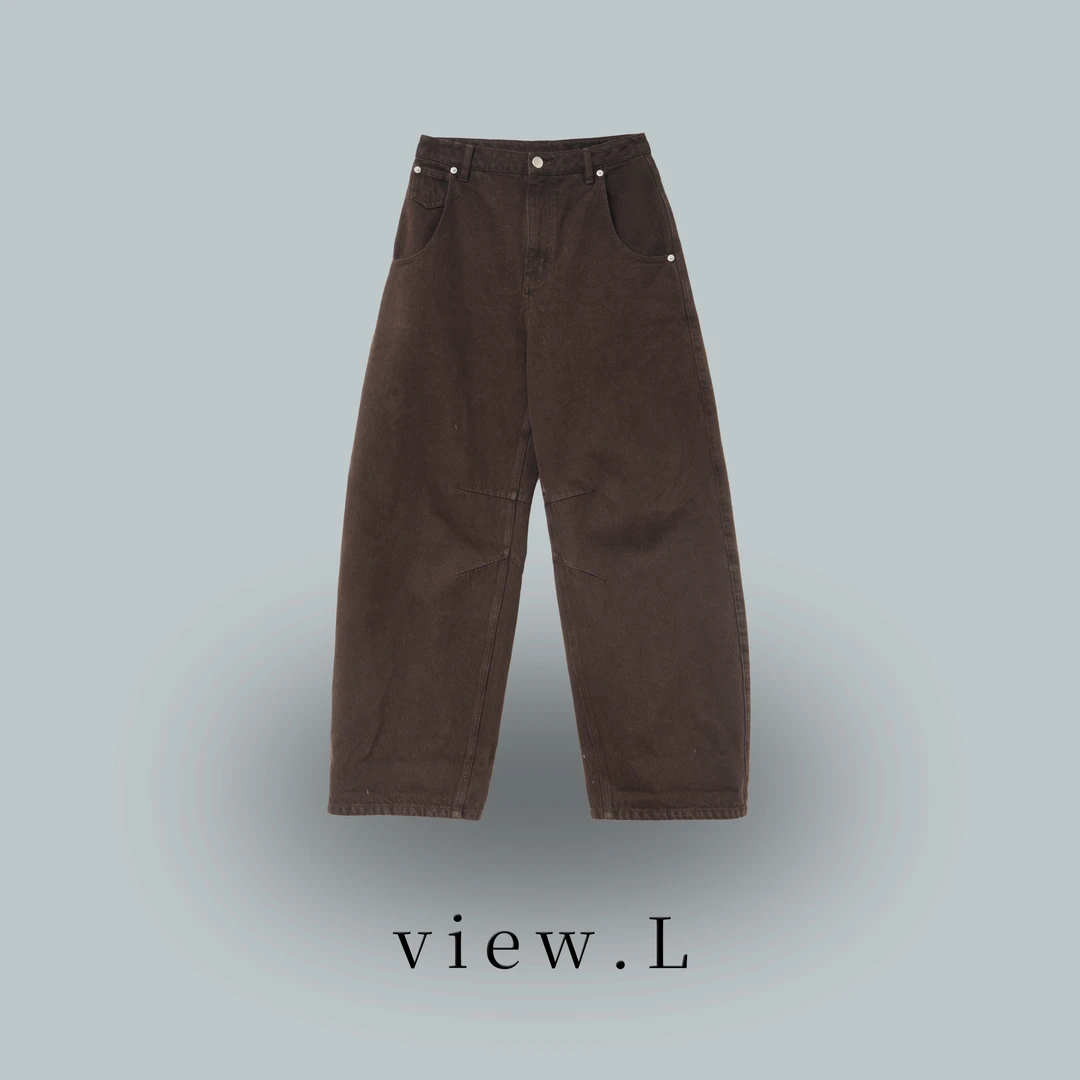 view.l25 复古咖调牛仔裤 W2656