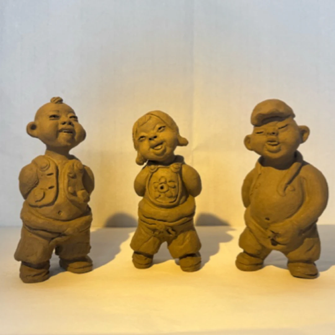 纯手工工艺品土陶泥人随机发单个