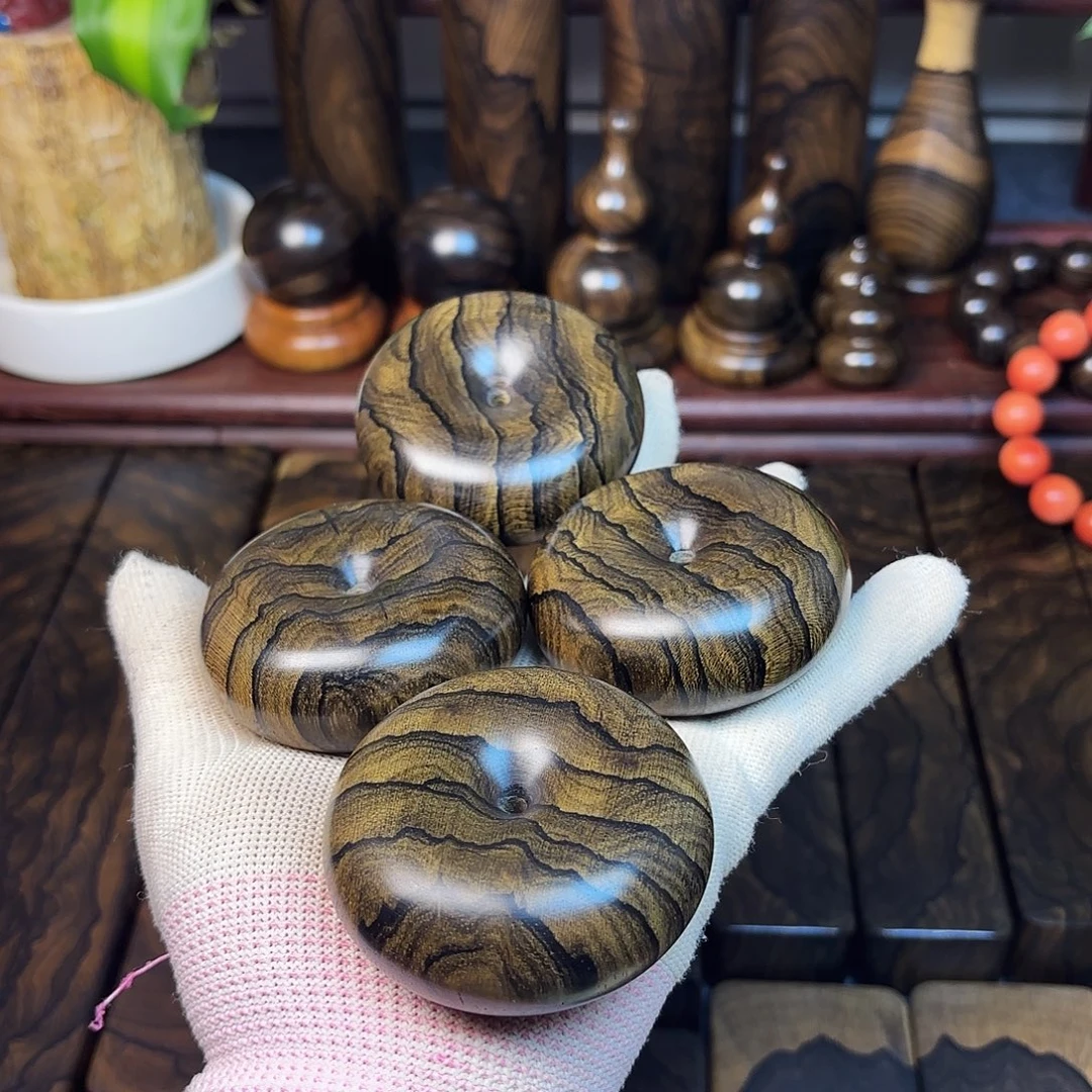 H***靠破布木（黑柿木）平安扣4个