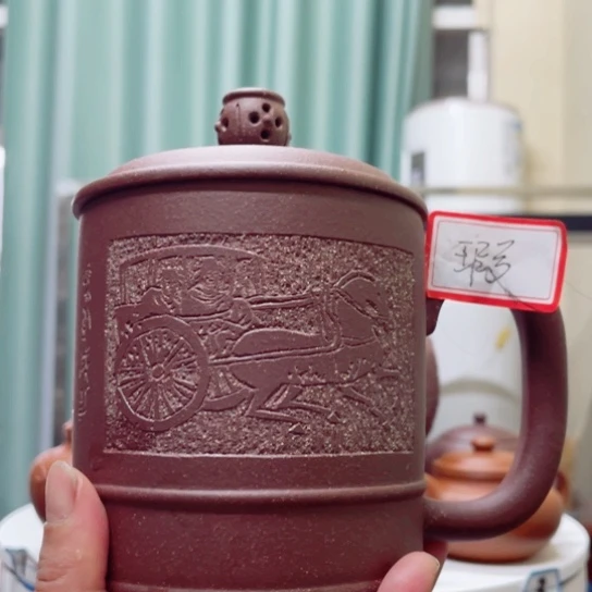 紫砂茶杯底槽清镂空滴杯