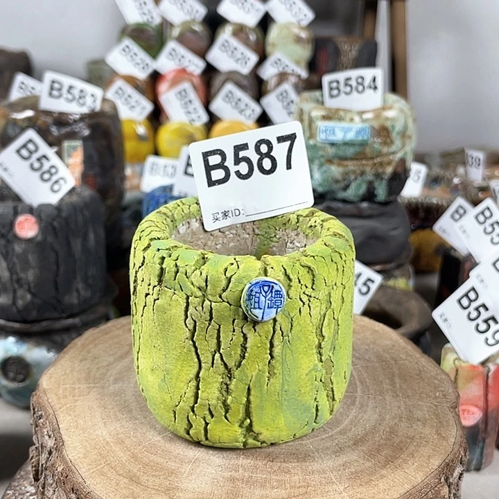 紫砂花盆爆裂mini 内口5