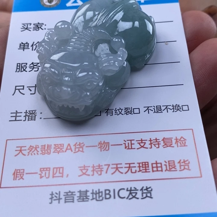 翡翠未镶嵌颈饰多人貔貅