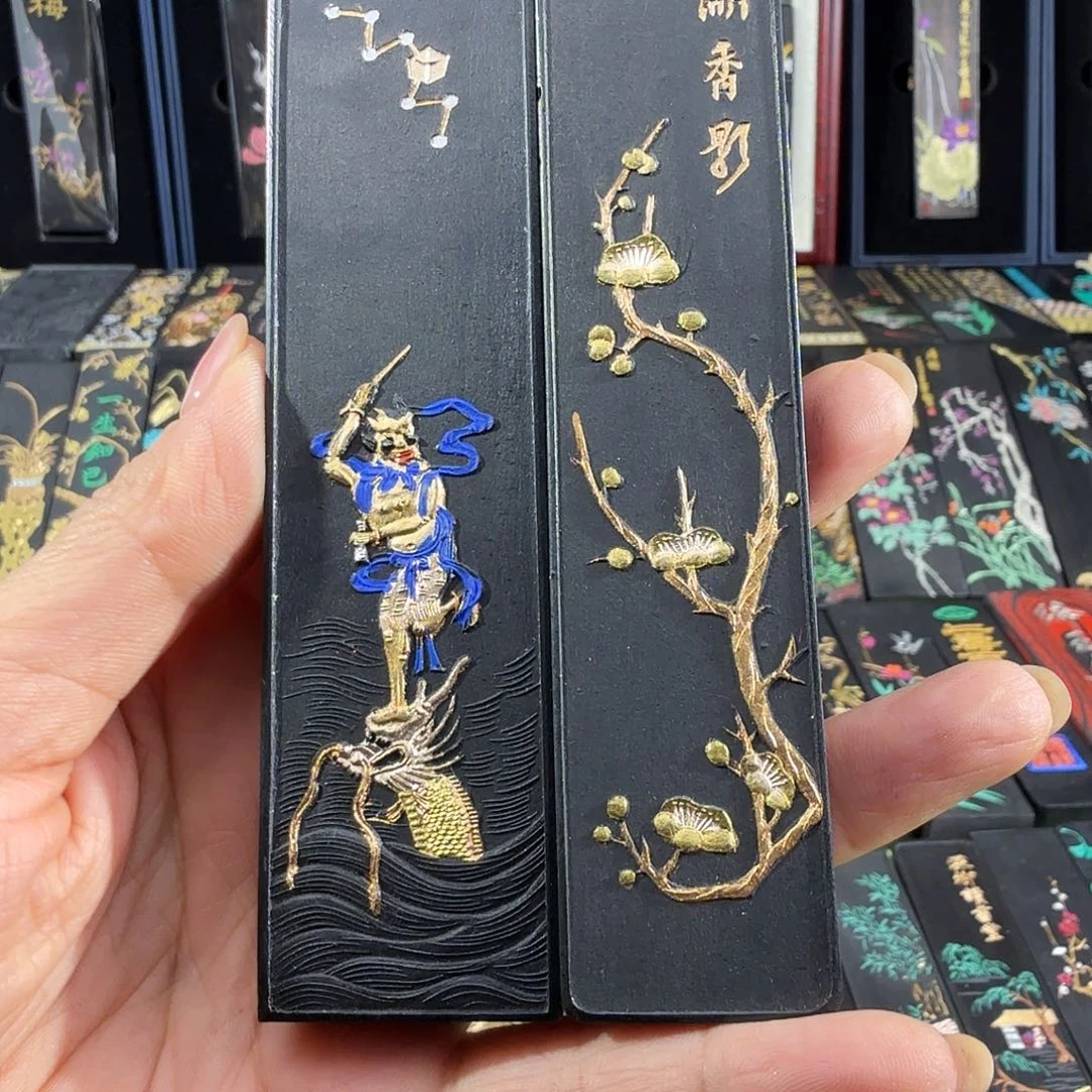 魁星点斗西湖秀影松烟墨