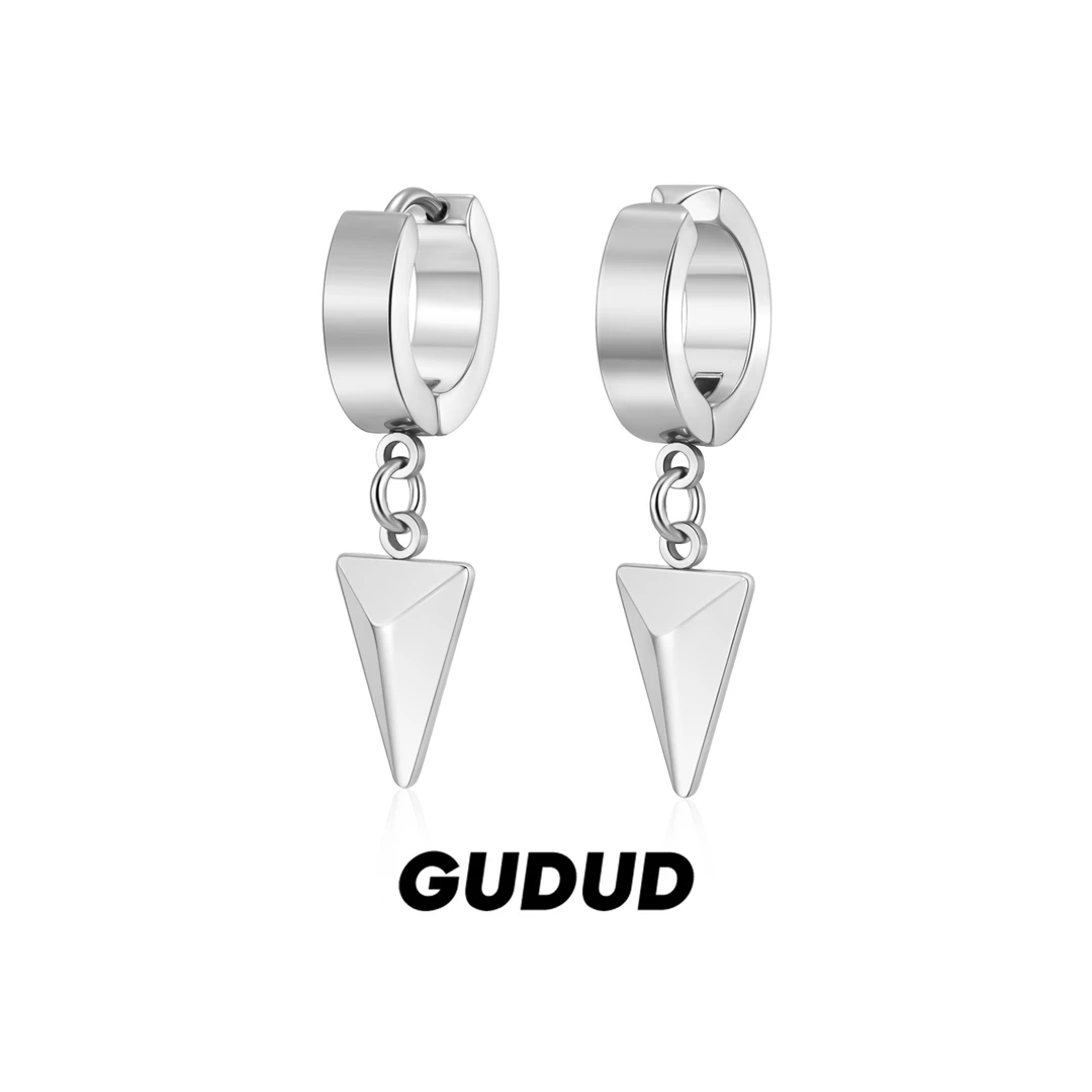 钛钢耳饰 张艺兴同款几何吊坠耳环男士潮痞帅耳饰送男友圣诞礼物