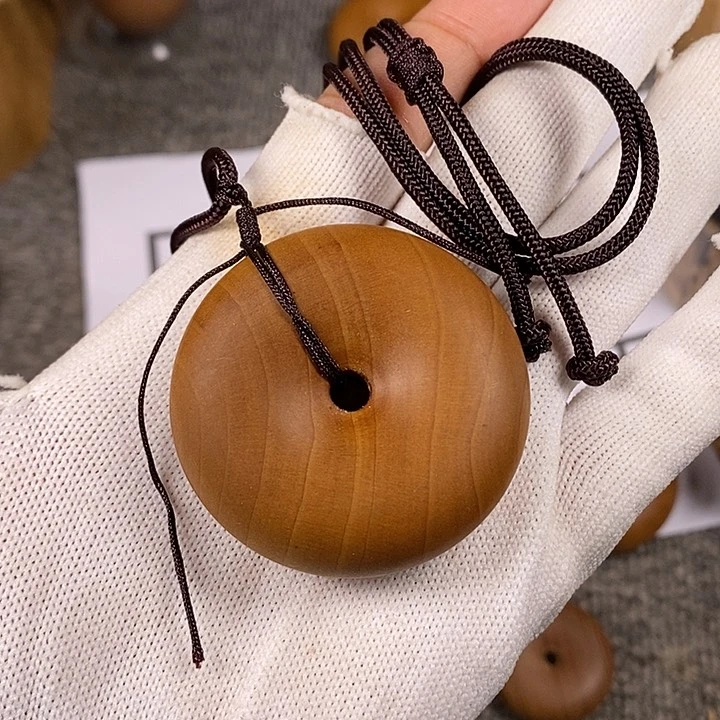 檀香木手串/手链老山檀香黑肉横纹面包扣4.5/1.8