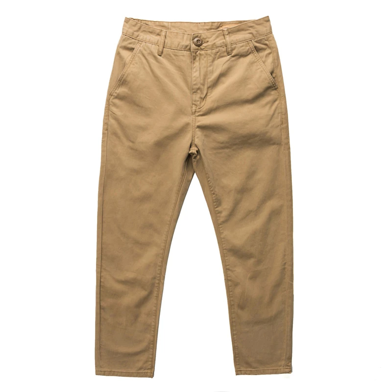 845 复古质感微宽松小直筒百搭休闲裤男裤重磅棉质工装裤子黑色