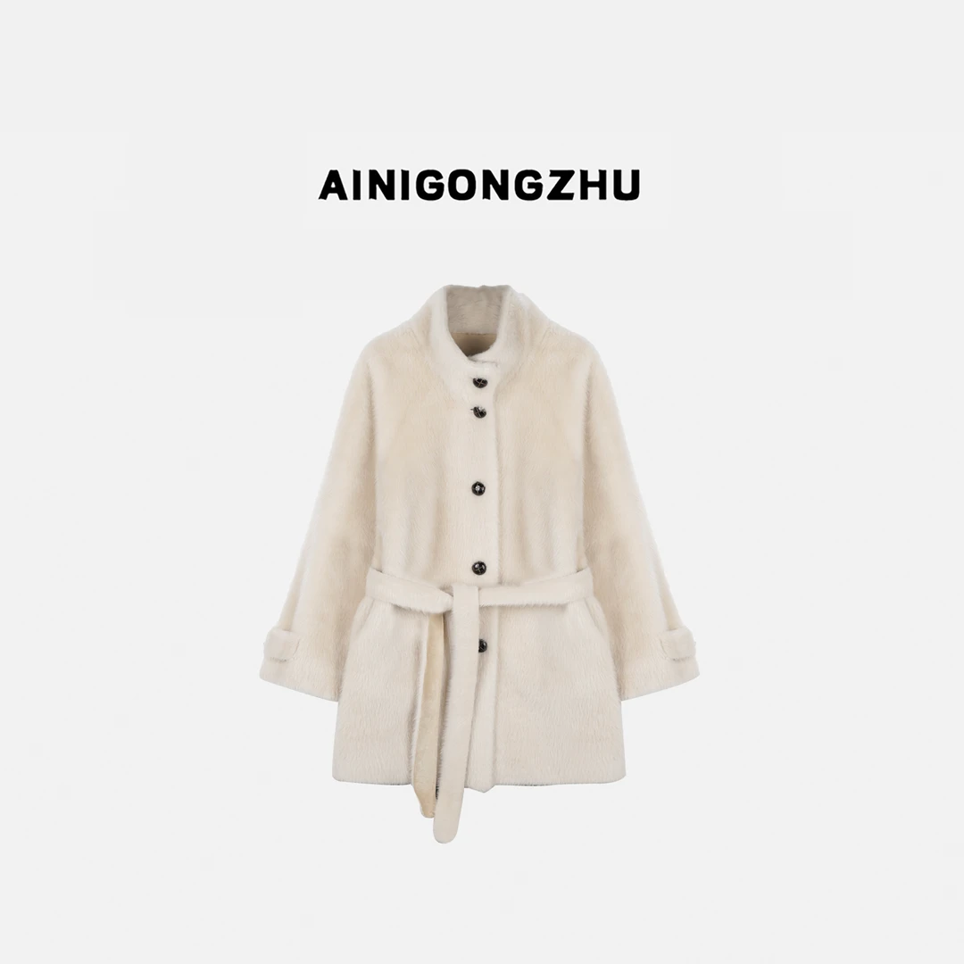 AINIGONGZHU/艾妮公主冬季新款中长款羊毛百搭外套K251130
