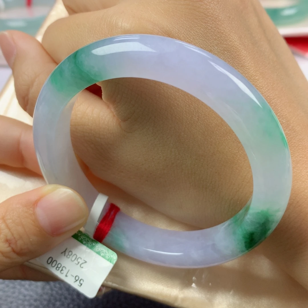 未镶嵌手镯翡翠缅甸天然翡翠A货56正