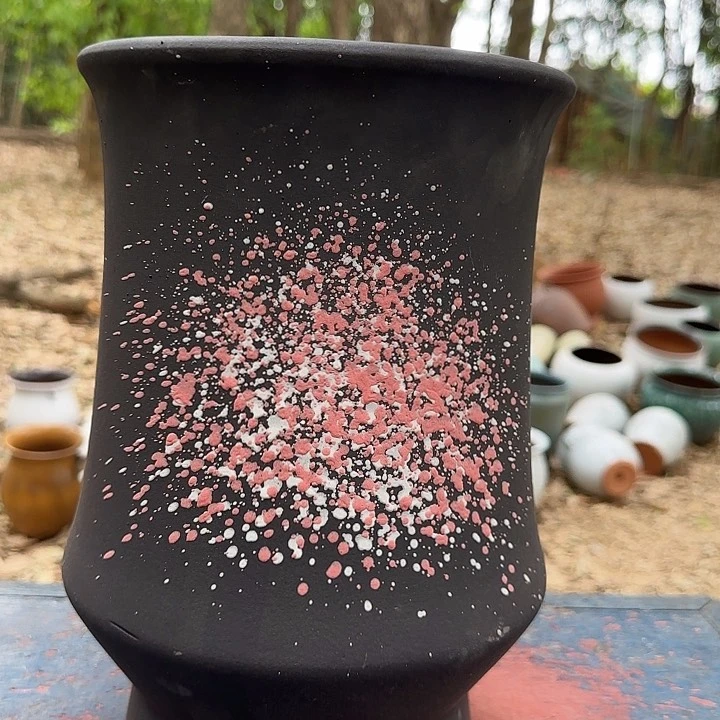 紫砂花盆高 30口19