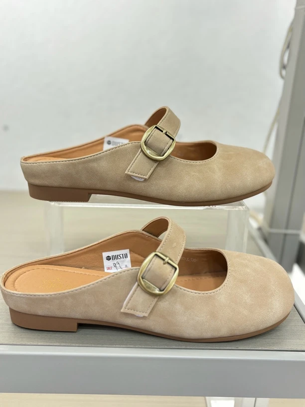 女士包头半拖百搭平底夏季软底半托