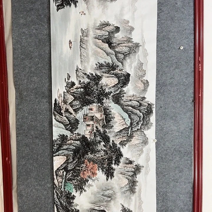 用***2国画手绘国画云峰千里秀