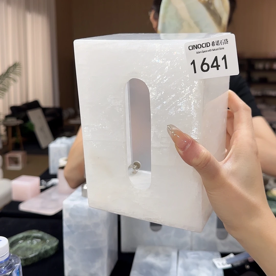 橙*白水晶纸巾盒1641