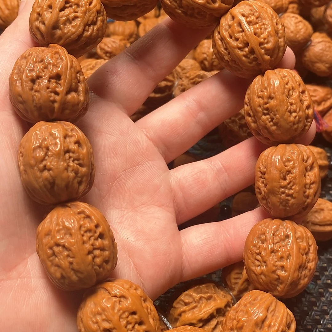 文玩核桃手串粗筋火焰纹