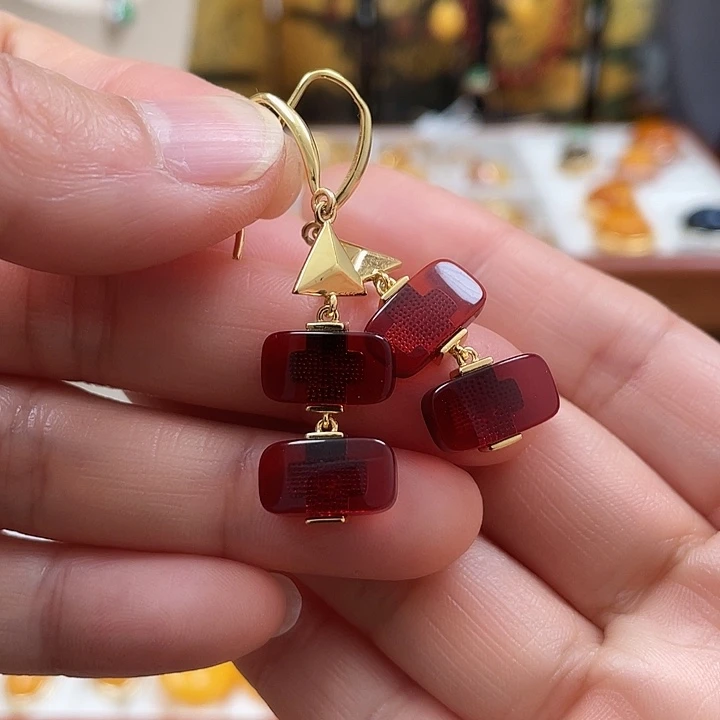 琥珀珠宝奇石银S925镶嵌