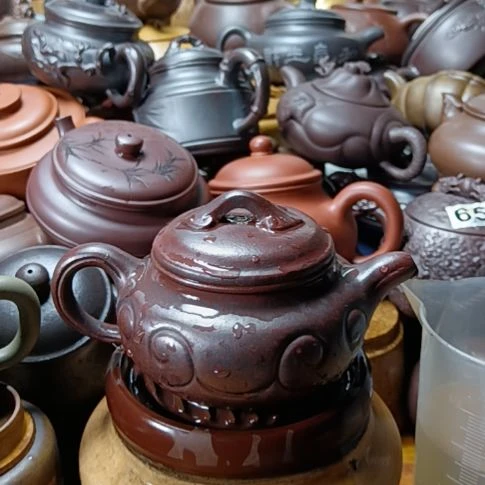 茶壶紫砂宜兴原矿铁血红砂柴烧手工350cc紫砂壶