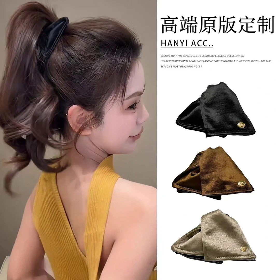 法式小众三角抓夹发饰网红同款高级感黑色后脑勺夹个性造型发夹