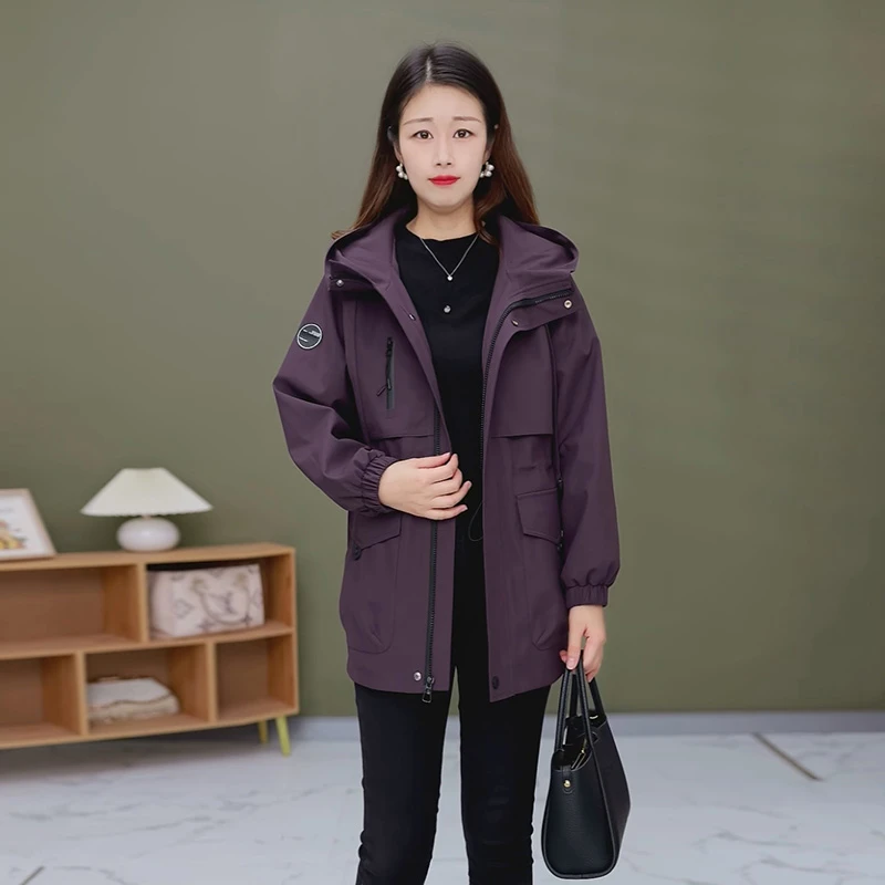 C055秋季新品时尚休闲上衣中长款外套高档减龄显瘦中老年妈妈装