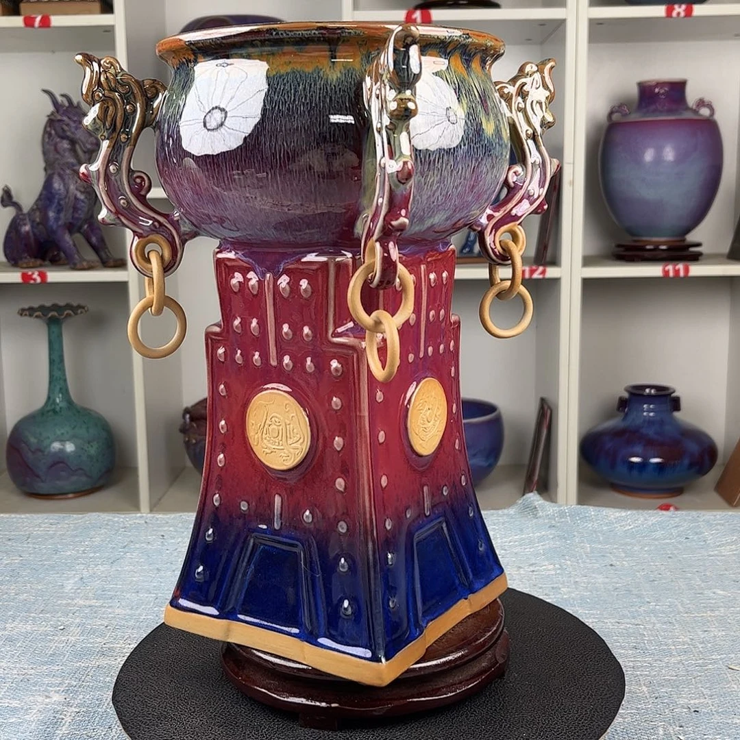 杰***哥瓷片聚宝盆大师作品