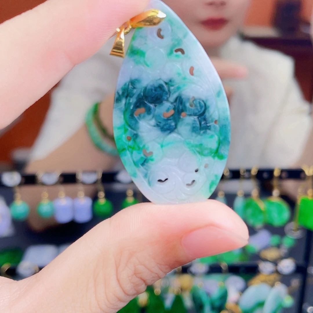 翡翠未镶嵌耳饰饰品