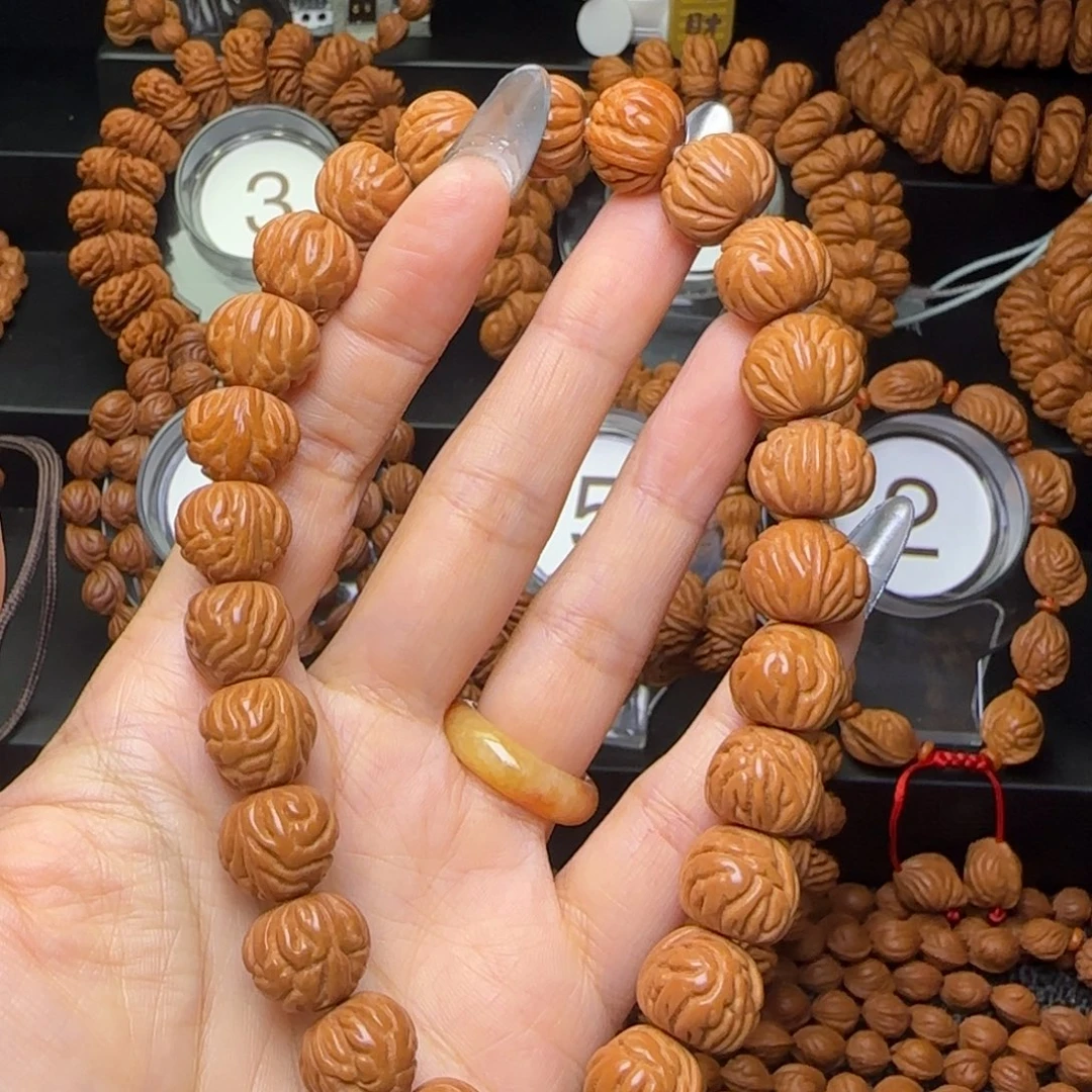 手串桃核小金豆手持