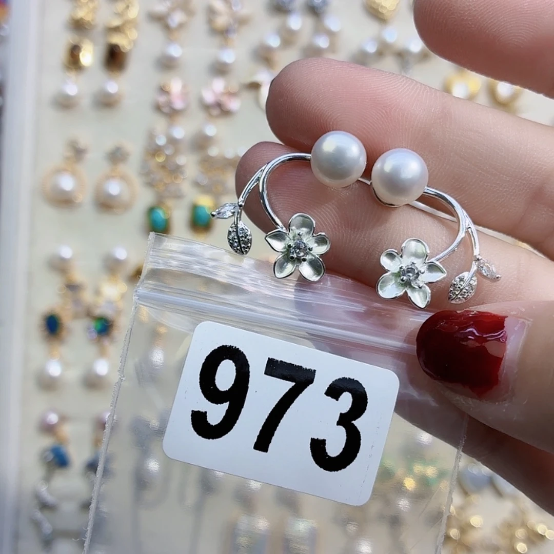 耳饰合金淡水珍珠