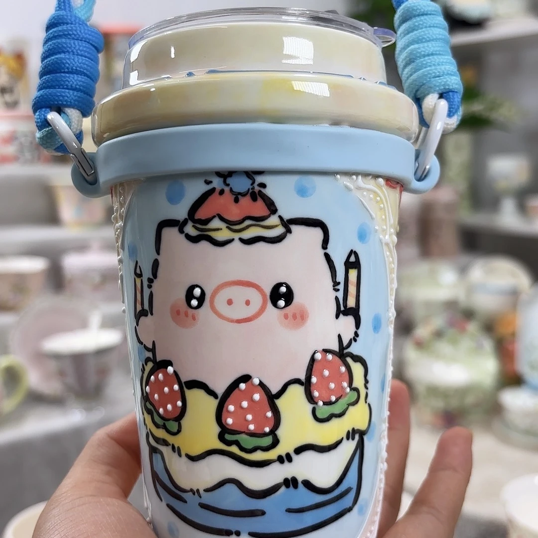 手绘创意高温釉下彩陶瓷