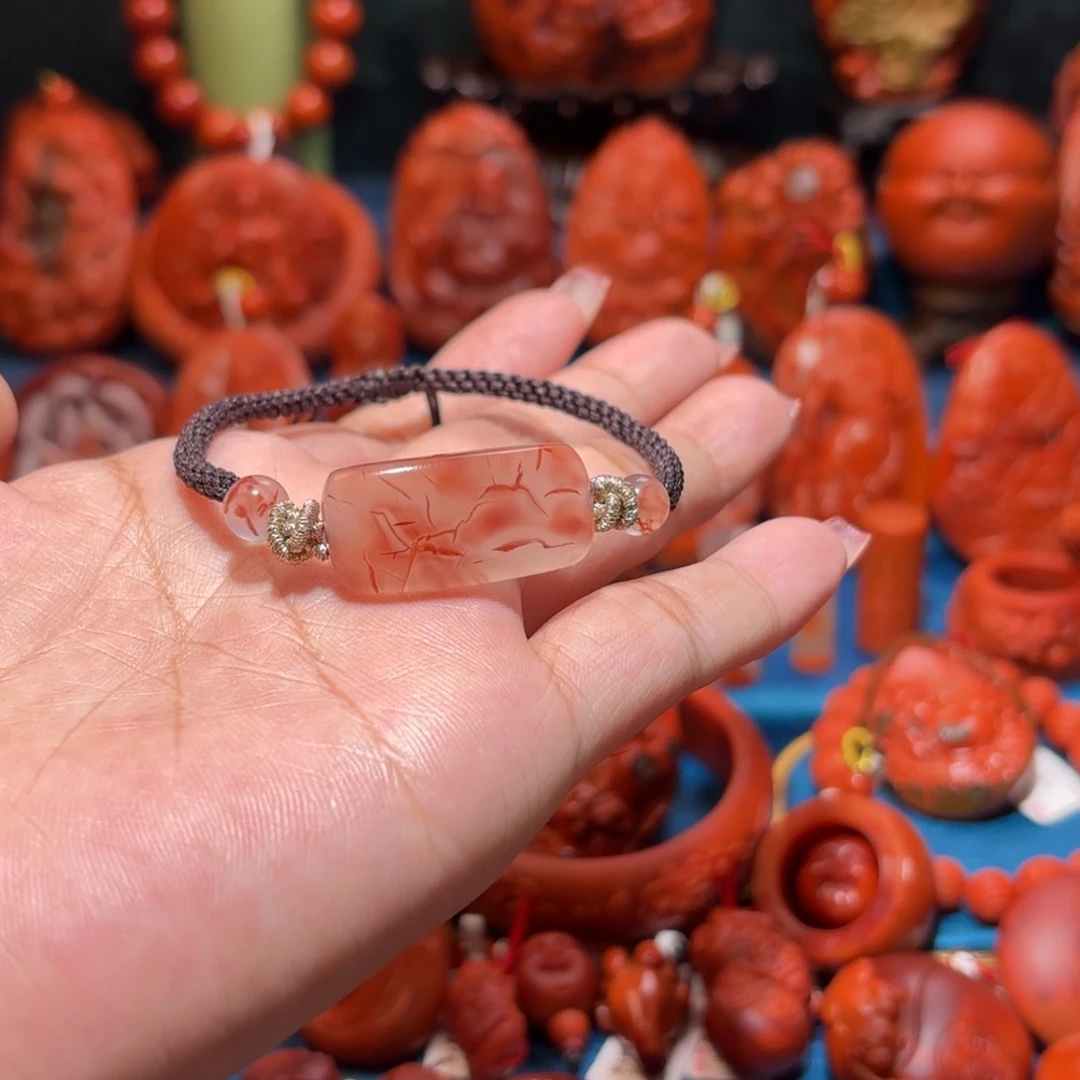 南红玛瑙手牌未镶嵌
