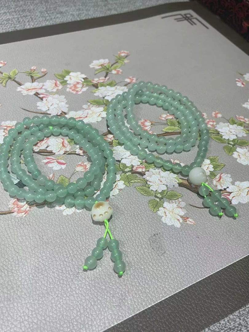 优选设计款天然东陵玉三圈手串猫爪款多样性拍一发一