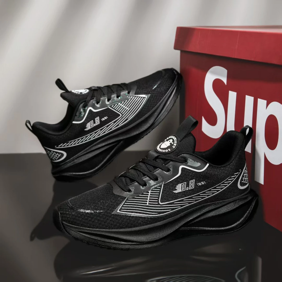 新款网布透气防滑缓震跑步男女情侣运动鞋