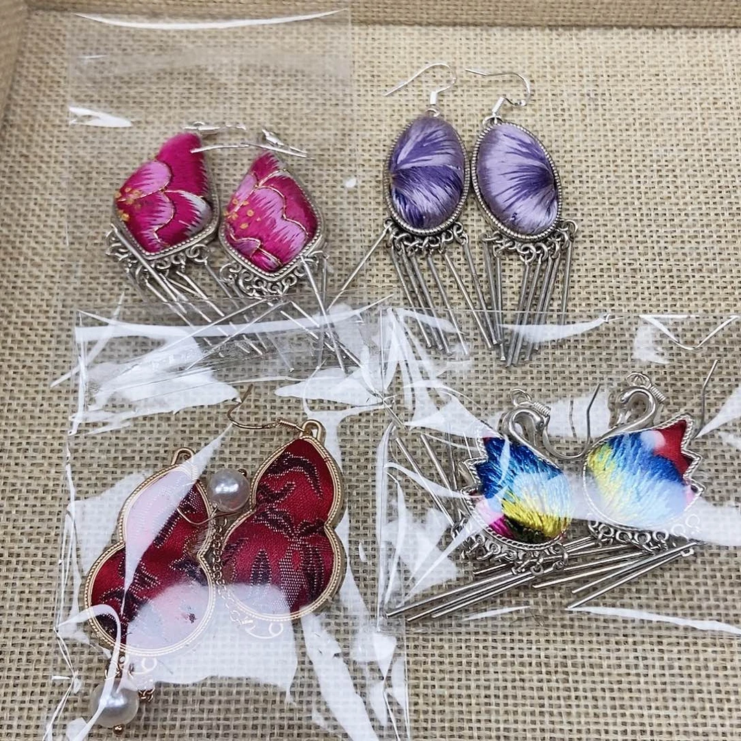 核桃手串/手链苗绣耳环