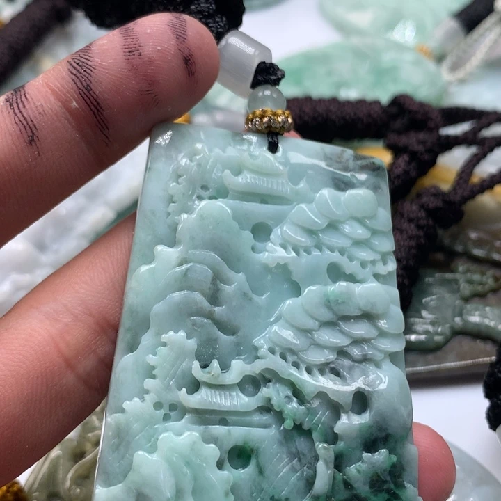颈饰未镶嵌翡翠保真天然a货翡翠