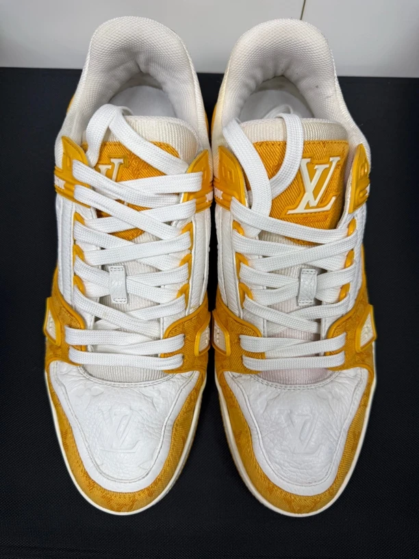 95新 LouisVuitton/路易威登 trainer 橙黄色 板鞋 42码