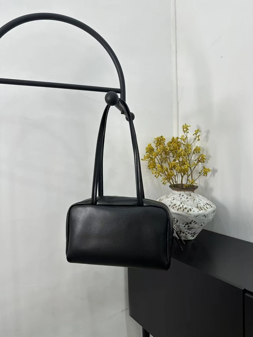 【慕懿时袋】2025女包高级质感单肩斜挎波士顿包通勤红色包6002