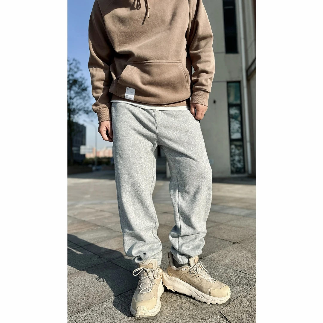 情侣款阿美咔叽复古水洗直筒运动休闲卫裤13822