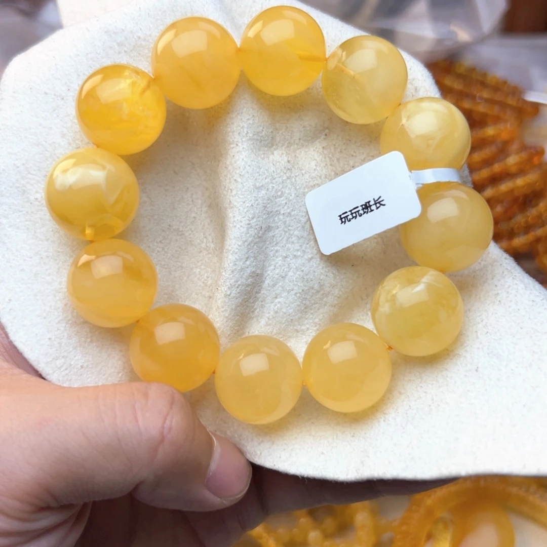 未镶嵌琥珀裸石19圆珠