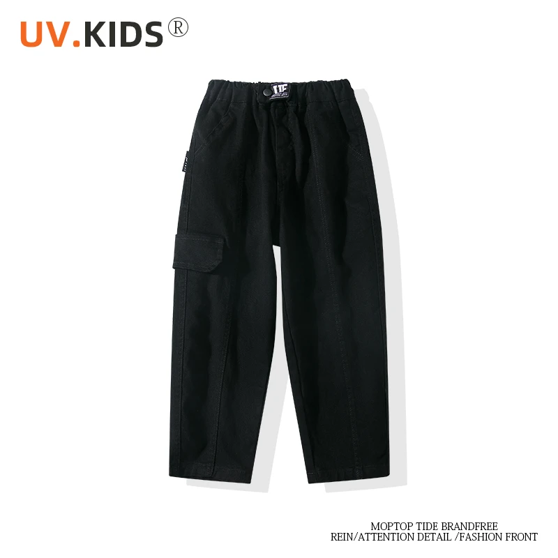 男童裤子春装工装裤春秋款2024新款中大童宽松儿童长裤CK24028